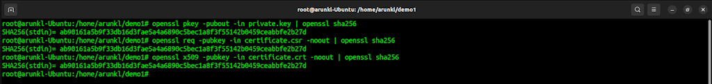 Openssl Commands To Verify The Same Public Key File In Key Pair Csr And Certificate