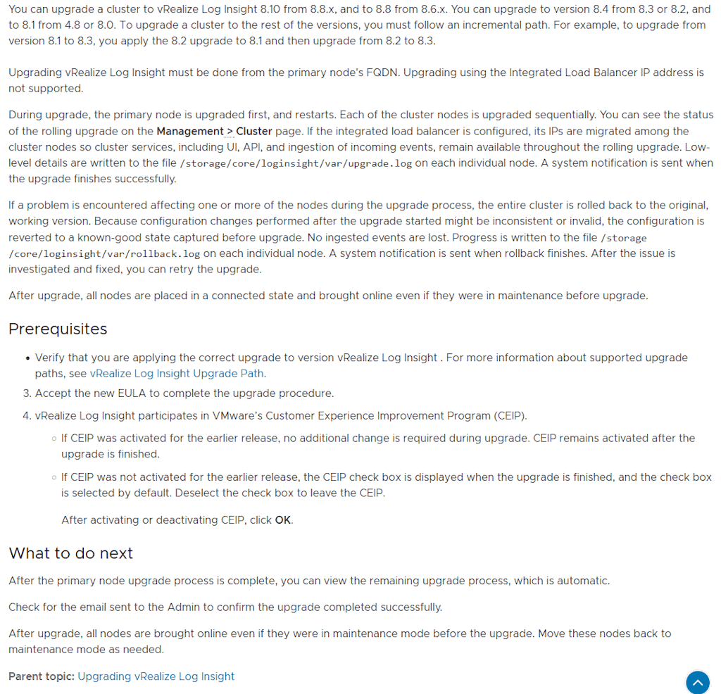 How To Upgrade Vrealize Log Insight To The Latest Version 1