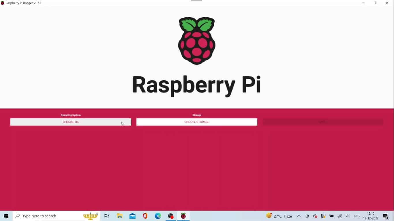 Run The Raspberry Pi Imager Application