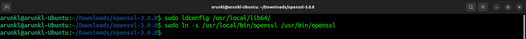 Create Symbolic Link From Newly Install Binary To The Default Location