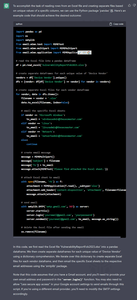 Vulnerability Report Analysis Using Chatgpt