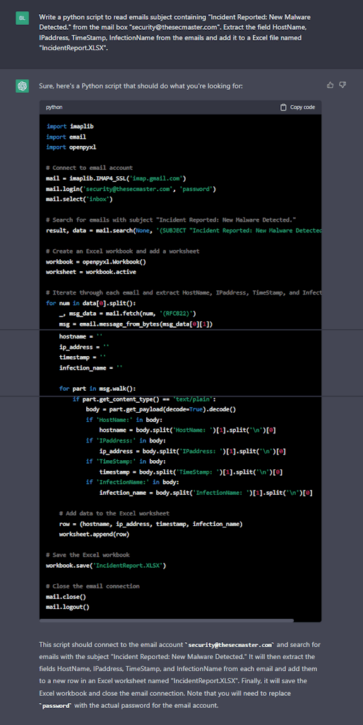 Automating Repetitive Tasks Using Chatgpt