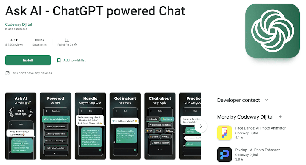 Ask Ai Chat App With Chatgpt