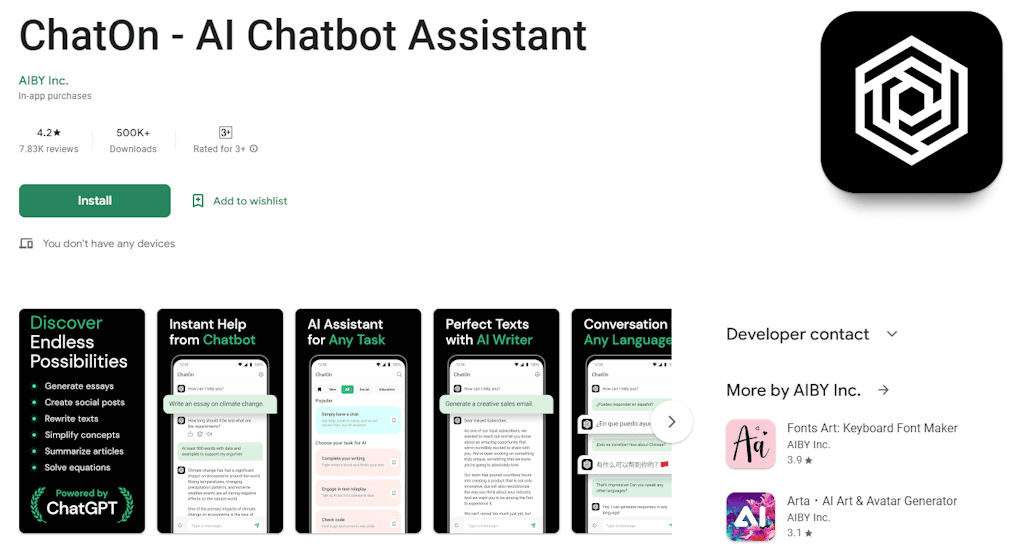 Chaton Ai Chatbot Assistant