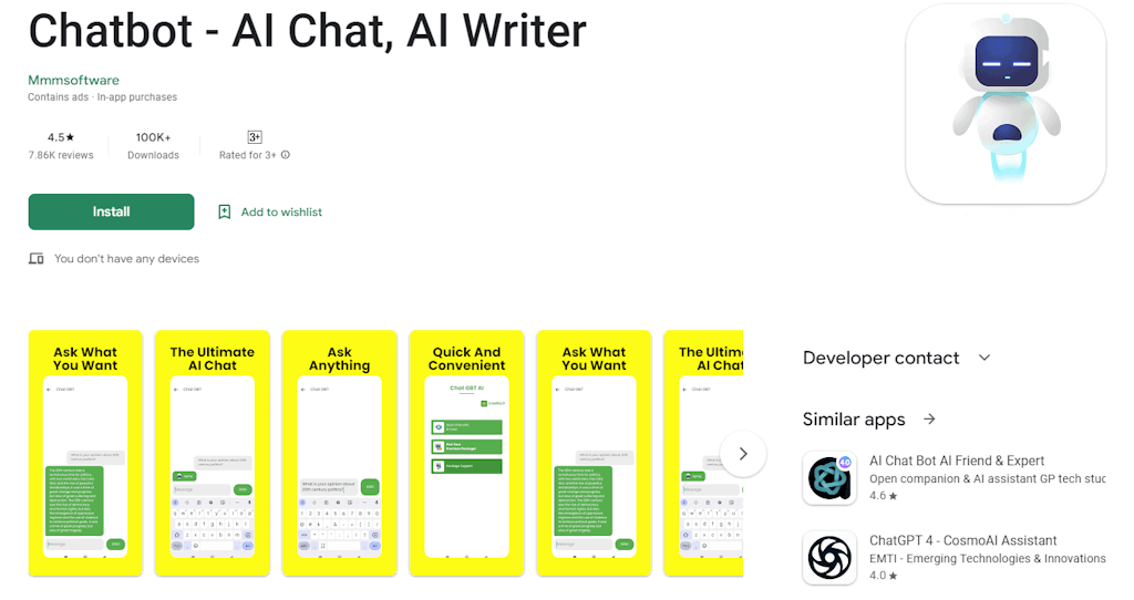 Chatbot Ai Chat Ai Writer