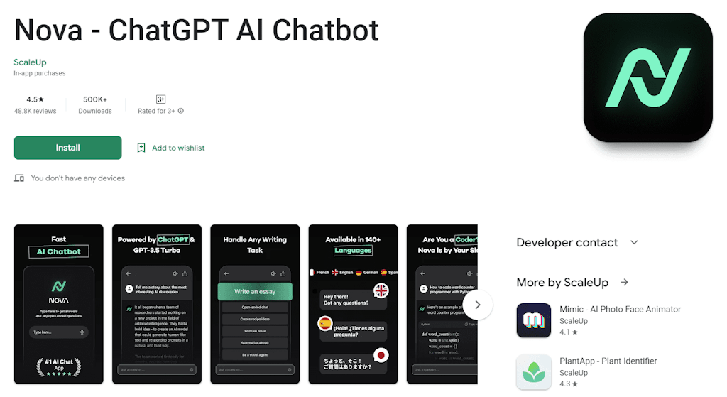 Nova Chatgpt Ai Chatbot