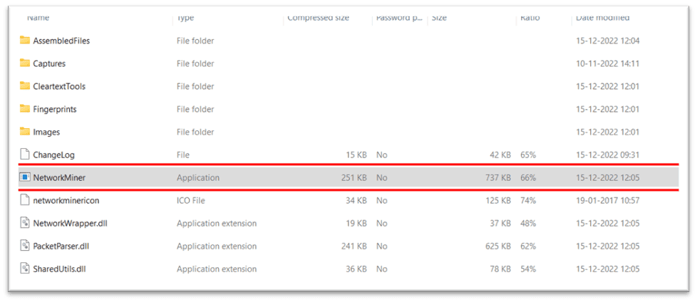 Extract Network Miner Zip File