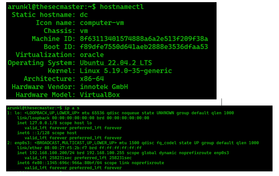 Check The Hostname And The Ip Address Of Your Ubuntu Server