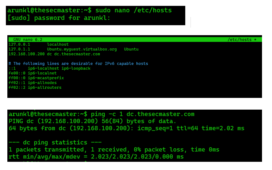 Map The Ip Address With The Hostname