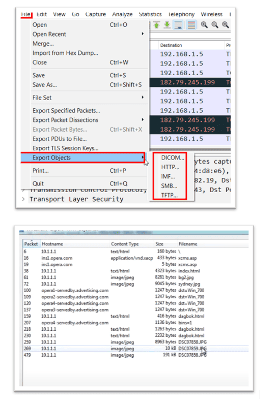 Export Object Feature In Wireshark 1