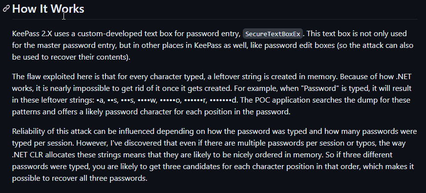 Master Password Discloser Vulnerability Work In Keepass