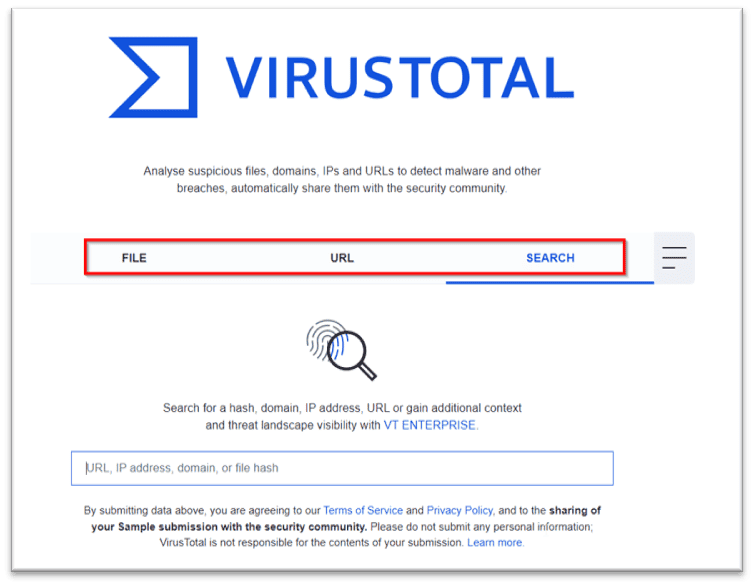 Virustotal Website