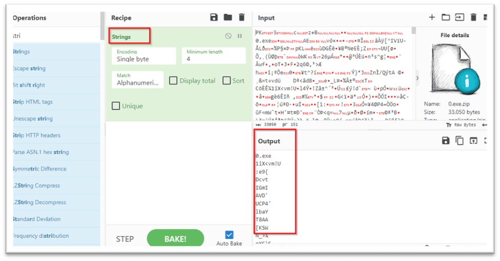 String Extraction Uploaded Files In Cyberchef