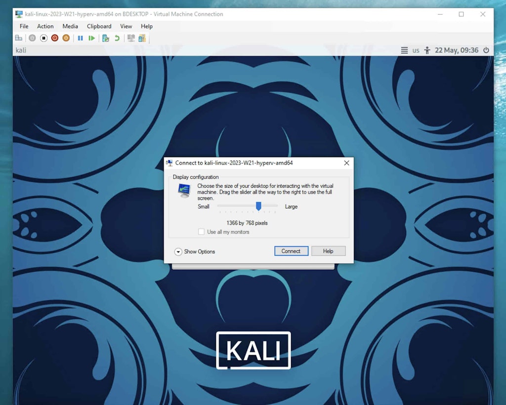 Kali Hyperv Connect