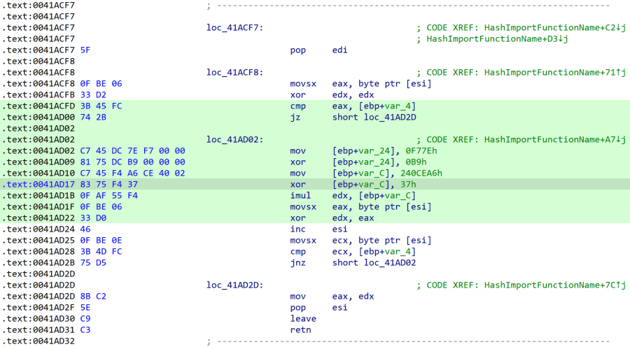 Example Mystic Stealer Constant Obfuscation Technique