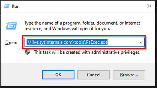 Execute The Sysinternals Tools Directly From The Sysinternals Live