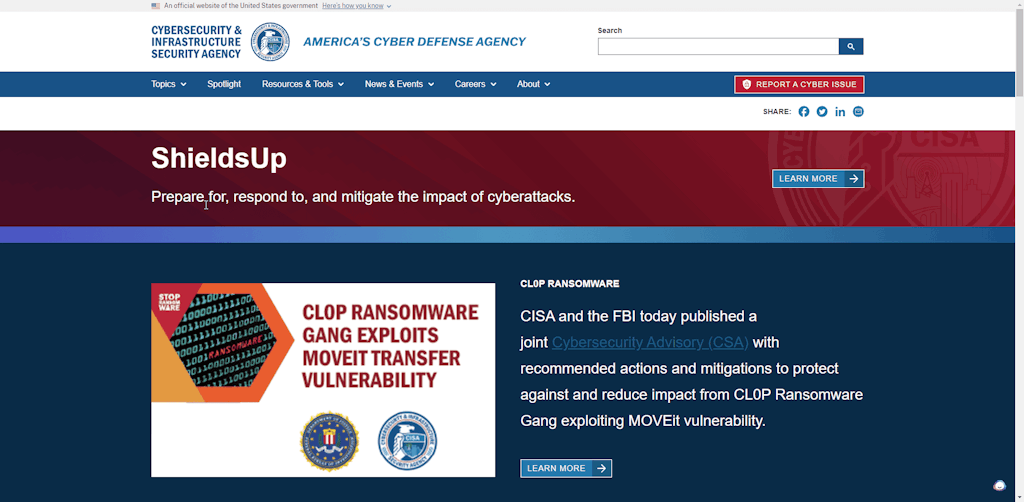 Cybersecurity And Infrastructure Security Agency Cisa Web Sitte