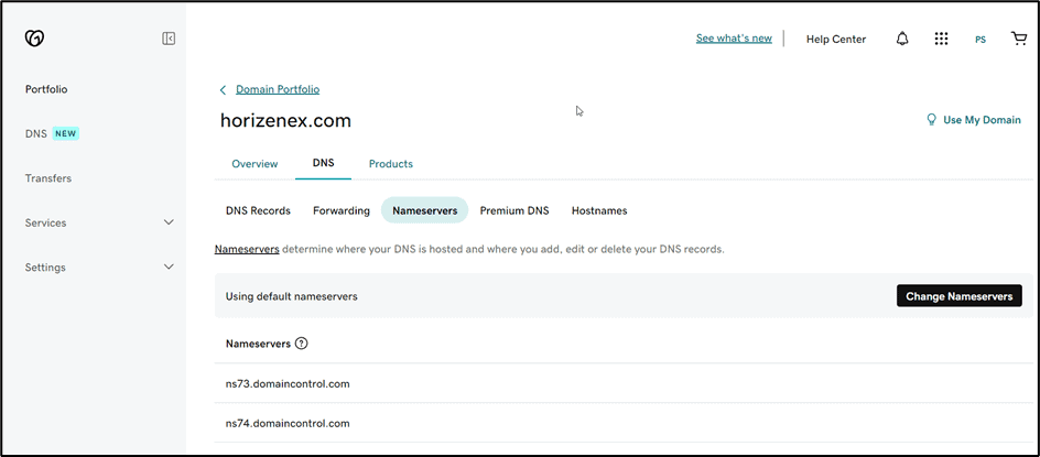 Nameserver Details From The Domain Register