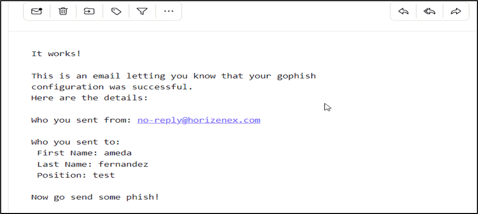 Test Mail From Gophish