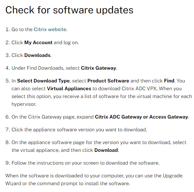 How To Upgrade Citirx Gatewa