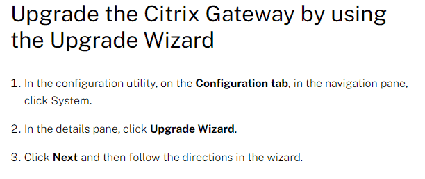 How To Upgrade Citirx Gateway Using Upgrade Wizard