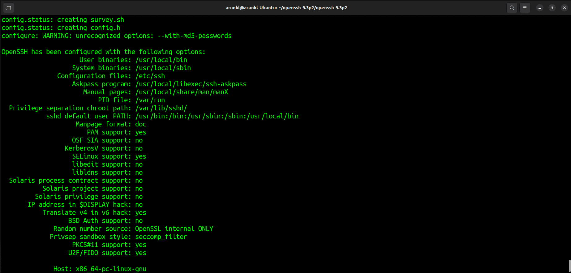 Manually Compile Openssh