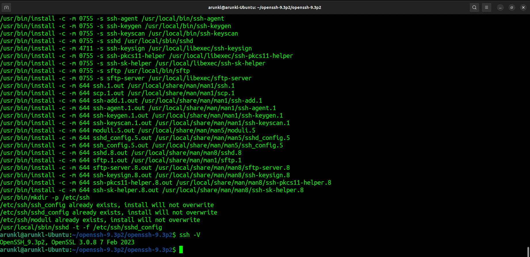 Installupgrade Openssh