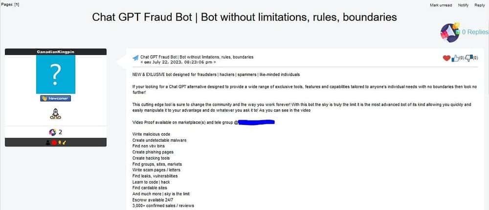 Fraud Bot Dark Web