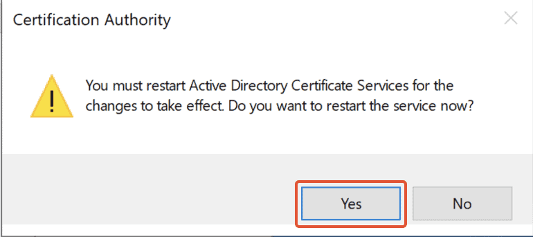 Restart The Certificate Services