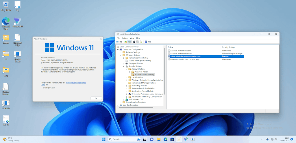 Group Policy Settings To Enable Brute Force Protection On Windows 11