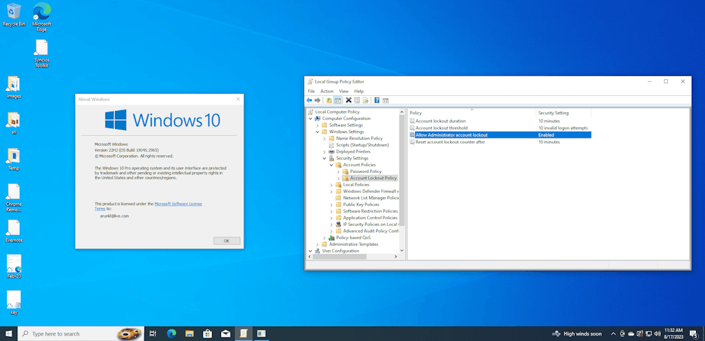 Group Policy Settings To Enable Brute Force Protection On Windows 10