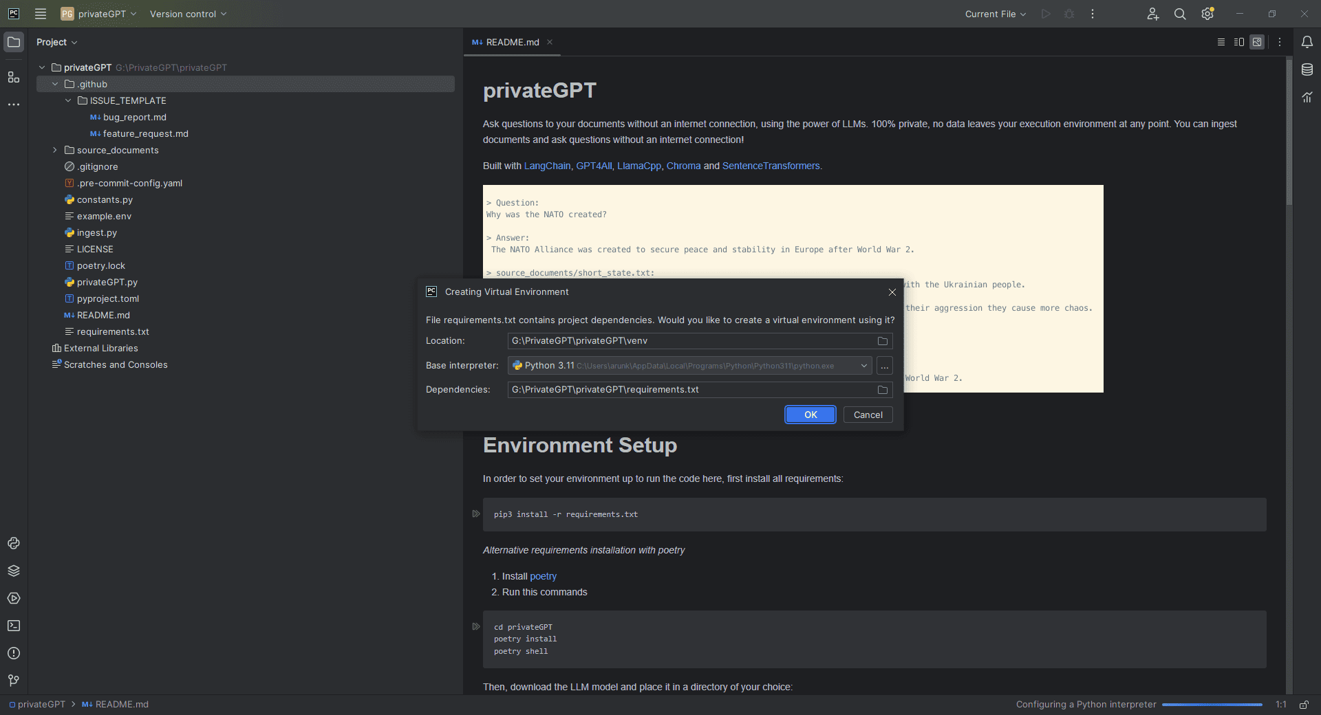 Import The Privategpt Into An Ide