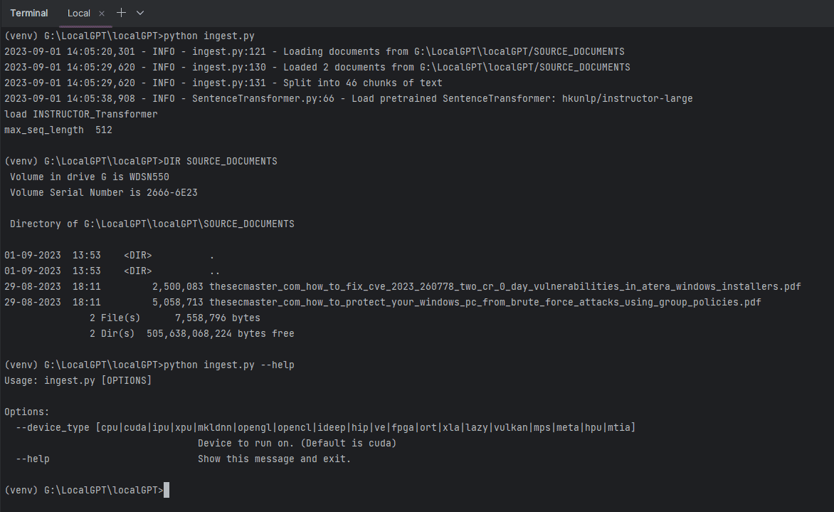 Ingest Documents To Localgpt