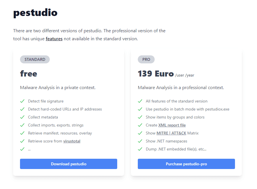 Pestudio Free And A Paid Professional Version