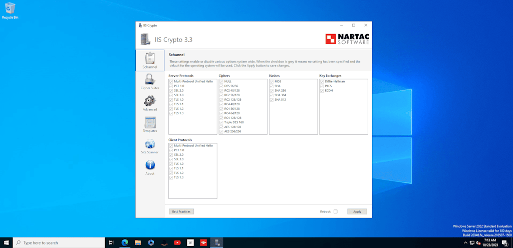 Verify Current Tls Version On Windows Server Using Iis Crypto Tool