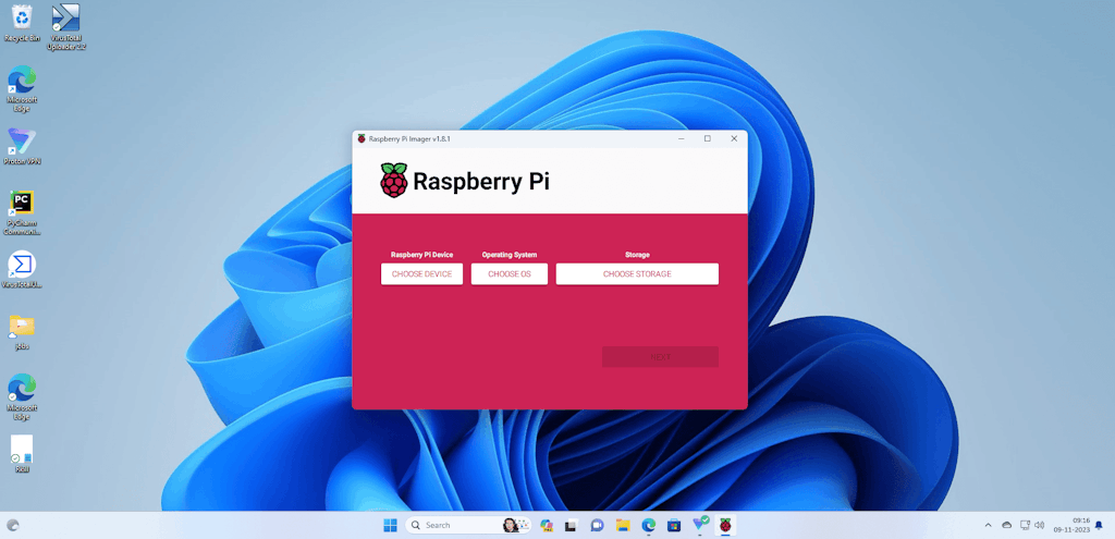 Raspberry Pi Imager Running On Windows 11