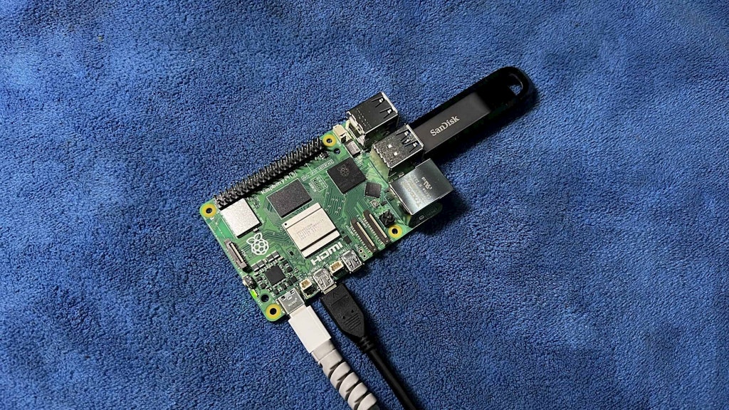 Insert The Microsd Card Or The Flash Drive To The Raspberry Pi 5 And Power On Rotated