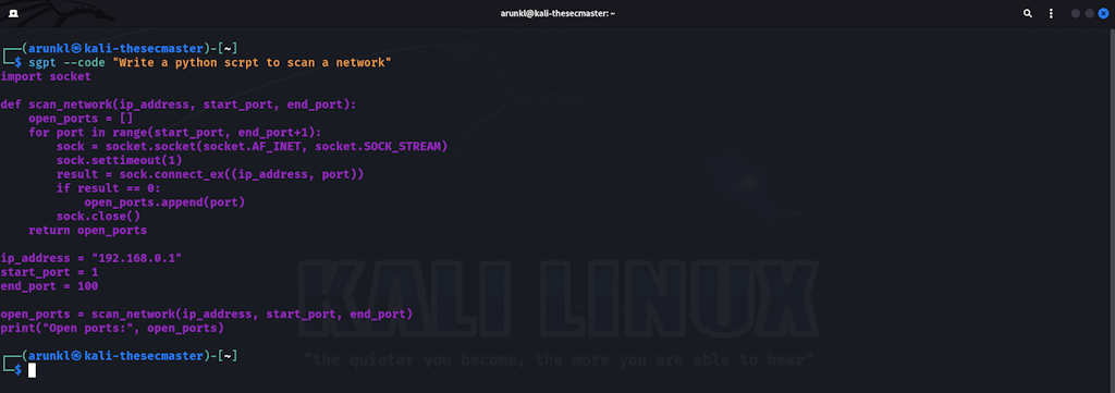 Examples For Code Mode