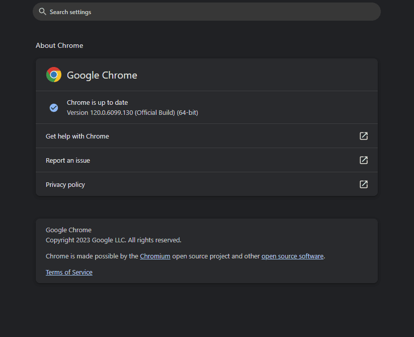 Update Chrome