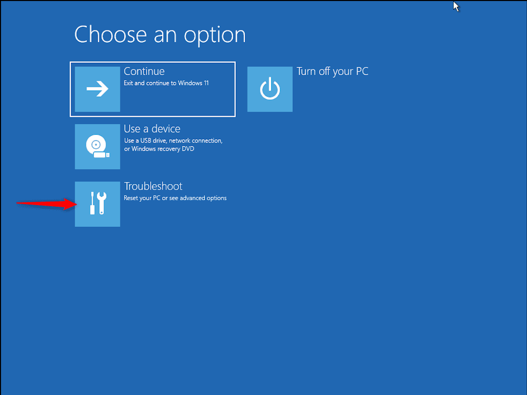 Advanced Startup Options In Windows 11
