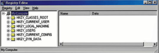 Windows 95 Registry Editor