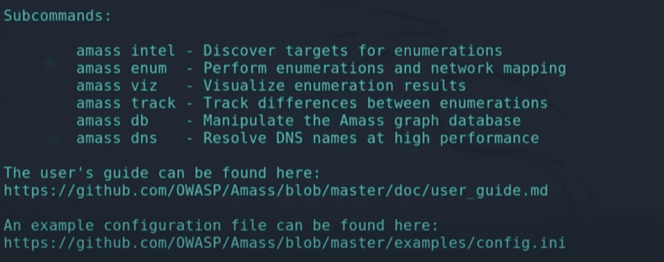 Amass Subcommands