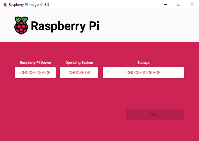 Raspberry Pi Imager Application