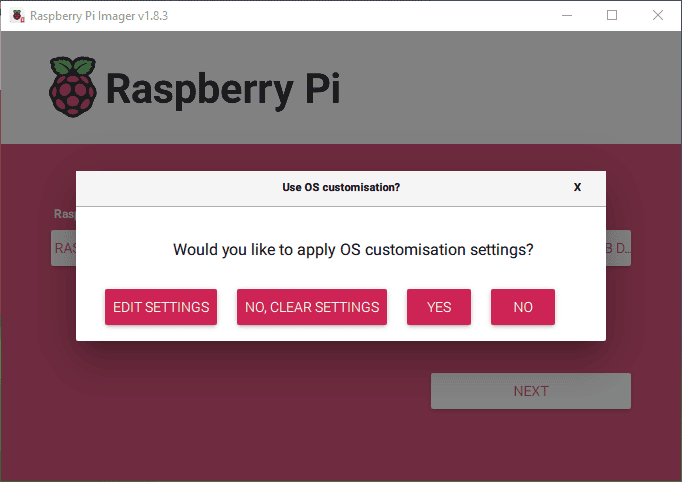 Os Custom Settings In Raspberry Pi Imager