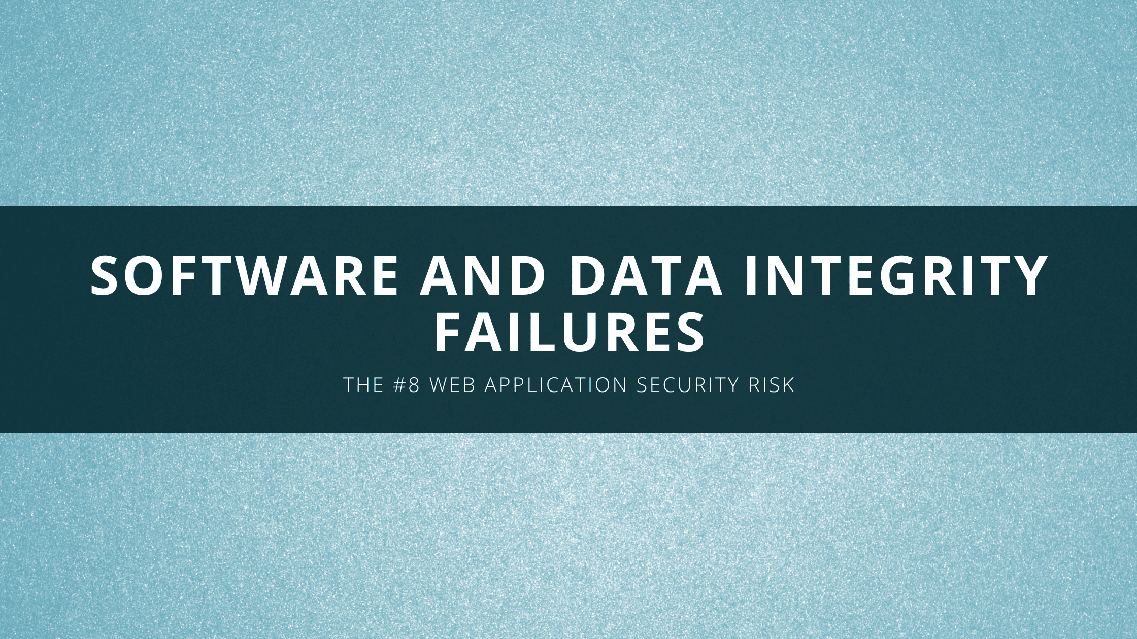 Software And Data Integrity Failures The 8 Web Application Security Risk