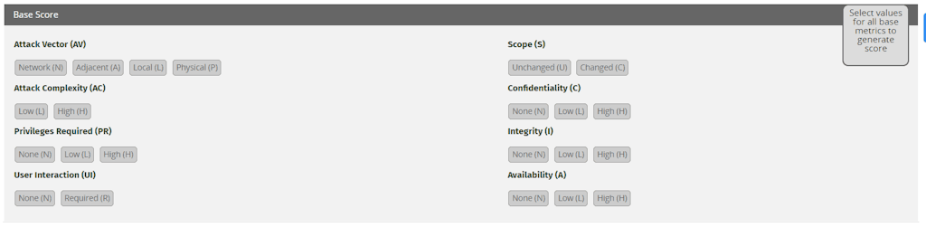 Cvss V3 1 Base Metrics