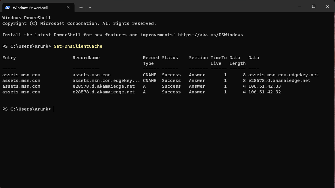 A Windows Command Prompt window displaying an nslookup command error stating 'non-existent domain' for the local DNS server.