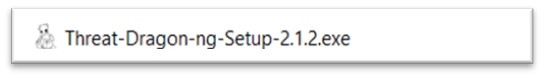 Icon and filename for the Threat-Dragon-ng-Setup-2.1.2.exe installation executable.