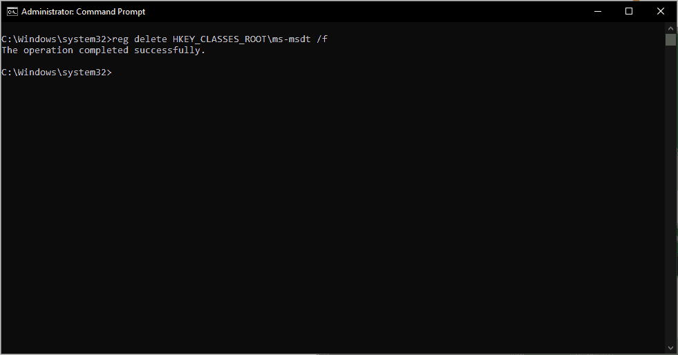 Delete The Hkcr_ms Msdt Registry Key