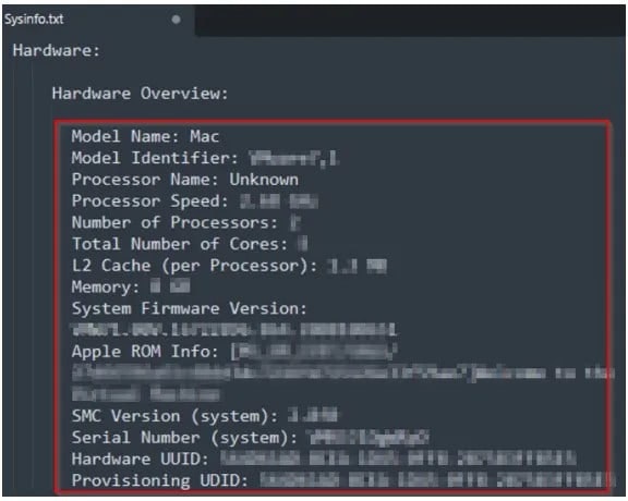 Collected System Information By Atomic Macos Stealer Malware